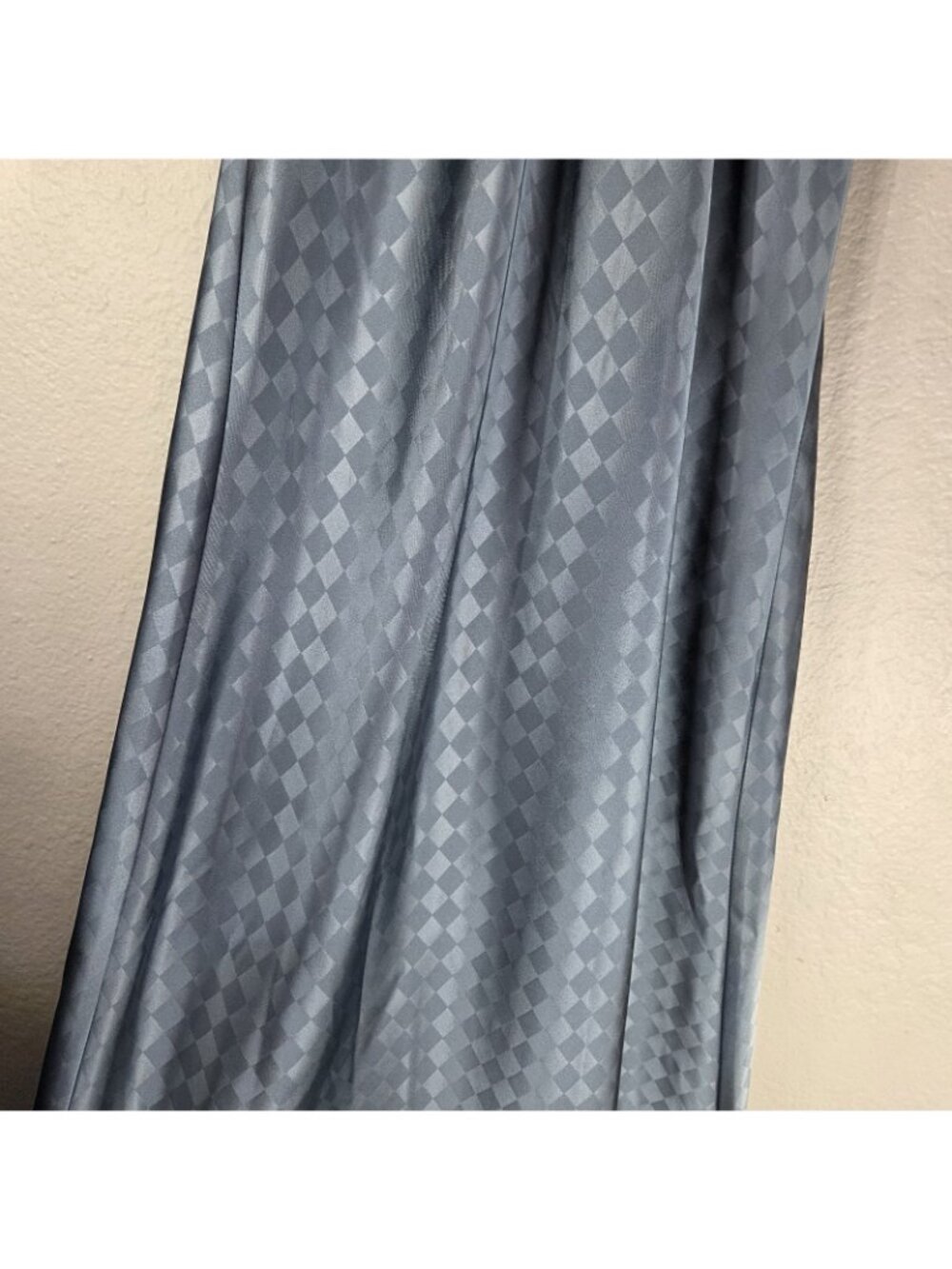 House of Harlow 1960 Blue Halter Neck Small Maxi Dress Harlequin Checker Pattern - Picture 5 of 10